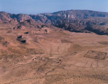 Desert with a birdseye view of the site