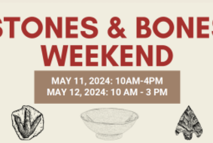 Stones and Bones Weekend poster